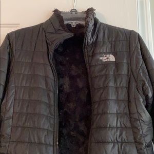 Girls size XL North Face reversible winter jacket
